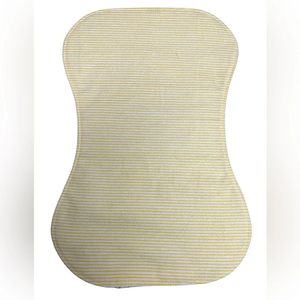 Hand Crafted Baby Burp Cloth Flannel Contoured Padded Fabric Quilted Reversible